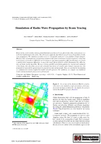 Simulation of Radio Wave Propagation by Beam Tracing