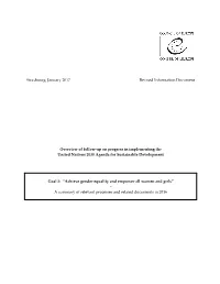 Strasbourg, January 2017 Revised Information Document Overview Of