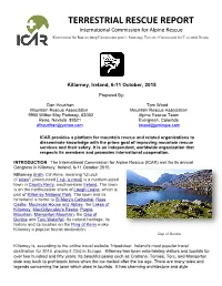Terrestrial Rescue Report