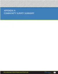 Appendix a Community Survey Summary with Appendix