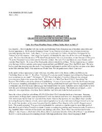 FOR IMMEDIATE RELEASE July 2, 2012 STEVE LUKATHER TO