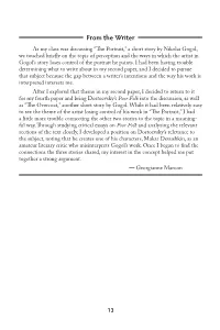 From the Writer