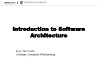 Introduction to Software Architecture