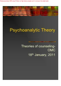 Psychoanalytic Theory
