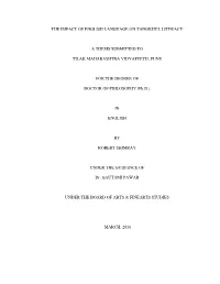 The Impact of English Language on Tangkhul Literacy