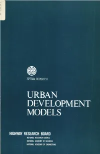 Urban Development Models
