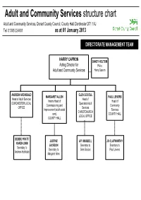 Adult and Community Services Structure Chart