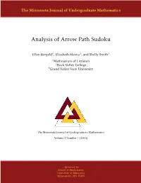 Analysis of Arrow Path Sudoku