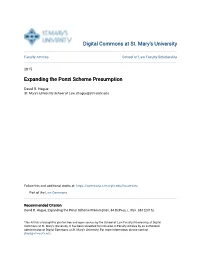 Expanding the Ponzi Scheme Presumption