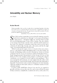 Grievability and Nuclear Memory | 379