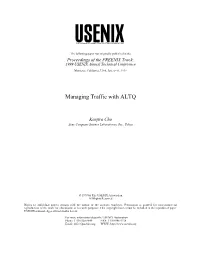 Managing Traffic with ALTQ