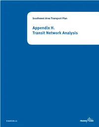 Appendix H. Transit Network Analysis