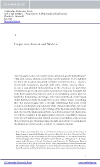 Forgiveness Ancient and Modern