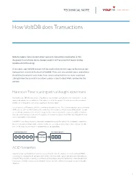 How Voltdb Does Transactions