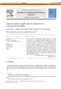 Large Non-Planar Graphs and an Application to Crossing-Critical Graphs