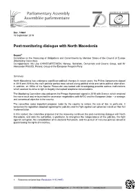 Post-Monitoring Dialogue with North Macedonia