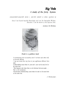 Rigveda–A Study on Forty Hymns
