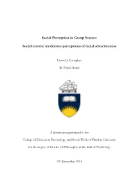 Social Context Modulates Perceptions of Facial Attractiveness