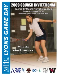 Squash Mhcinvitational Program 2009.Indd