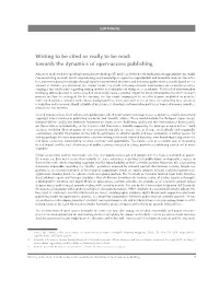 Writing to Be Cited Or Really to Be Read: Towards the Dynamics of Open-Access Publishing