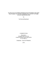 An Analysis of Diverse Gentrification Processes and Their Relationship to Historic Preservation Activity in Three Chicago Neighborhoods