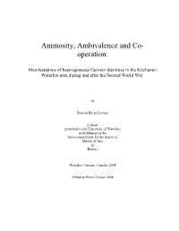 Animosity, Ambivalence and Co- Operation