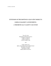 Extension of the Portfolio Allocation Model To