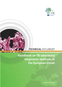 Handbook on TB Laboratory Diagnostic Methods in the European Union
