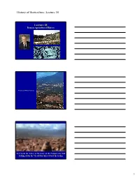 History of Horticulture: Lecture 18 1