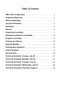 Table of Content