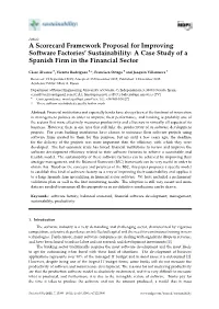 A Scorecard Framework Proposal for Improving Software Factories’ Sustainability: a Case Study of a Spanish Firm in the Financial Sector