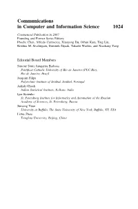 Communications in Computer and Information Science 1024