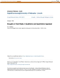 Droughts in Tamil Nadu: a Qualitative and Quantitative Appraisal