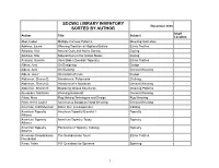 Library Author List 12:2020