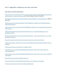Part II – Appendices – References, Hot Links, and Charts