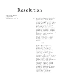 Resolution No