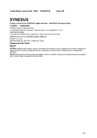 SYNEXUS Priority Claimed from 15/05/2008; Application No