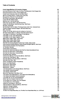 Table of Contents