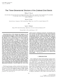 The Three-Dimensional Structure of the Zodiacal Dust Bands