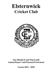 Annual Report and Financial Statement