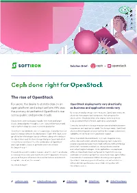 Ceph Done Right for Openstack