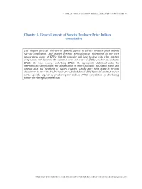 Chapter 1. General Aspects of Service Producer Price Indices Compilation