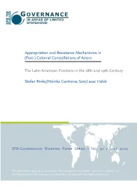 Appropriation and Resistance Mechanisms in (Post-) Colonial Constellations of Actors