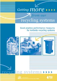 Good Practice Performance Measures for Kerbside Recycling Systems