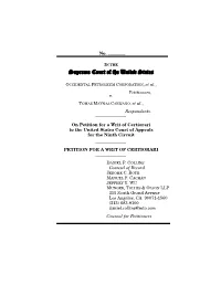 Oxy Petition for a Writ of Certiorari