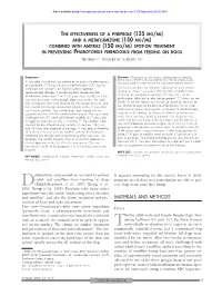 The Effectiveness of a Pyriprole \(125 Mg/Ml\) and a Metaflumizone \(150