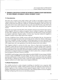 7. Design and Evaluation of Surface Irrigation Methods in Southern Gujarat Using Surdev (Gau)