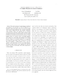 A Complex Measure for Linear Grammars‡