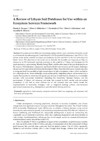 A Review of Libyan Soil Databases for Use Within an Ecosystem Services Framework