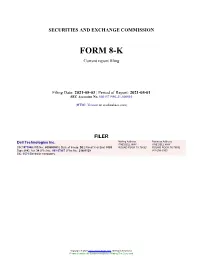 Dell Technologies Inc. Form 8-K Current Event Report Filed 2021-05